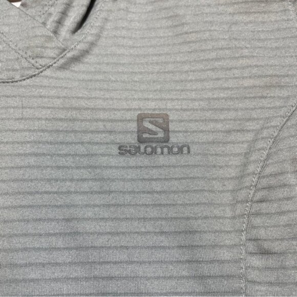 Salomon Athletic Fitted Hoodie XS Gray Silver Women - Picture 4 of 8